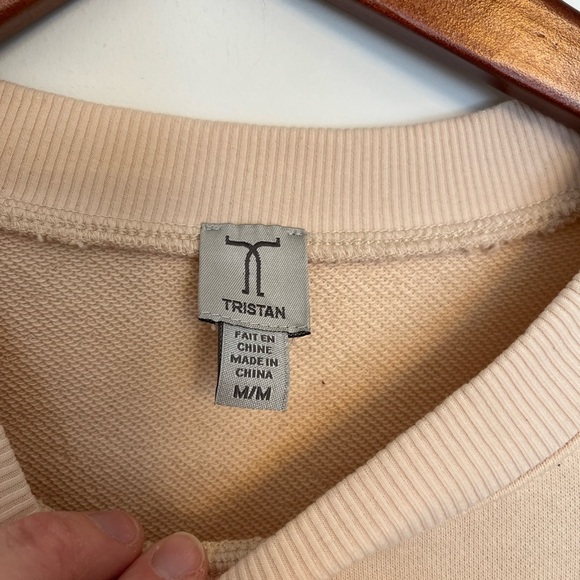 Tristan Embossed Sweatshirt in Cream size medium - Picture 3 of 5